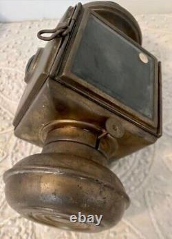 ANTIQUE FORD BRASS OIL SIDE LAMP LANTERN Model 1032 12x6