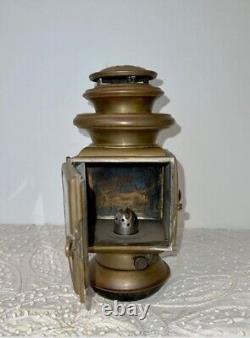 ANTIQUE FORD JOHN BROWN MODEL 100'' BRASS OIL SIDE LAMP LANTERN 11'' x 5'