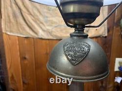 ANTIQUE PITNER PARLOR LAMP GAS GASOLINE KEROSENE CHICAGO Converted to electric