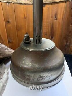 ANTIQUE PITNER PARLOR LAMP GAS GASOLINE KEROSENE CHICAGO Converted to electric