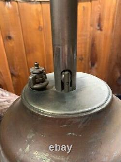 ANTIQUE PITNER PARLOR LAMP GAS GASOLINE KEROSENE CHICAGO Converted to electric
