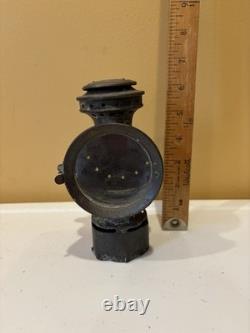 ANTIQUE ROSE MfG NEVEROUT INSULATED BICYCLE KEROSENE SAFETY LAMP LANTERN
