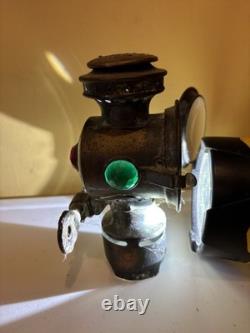 ANTIQUE ROSE MfG NEVEROUT INSULATED BICYCLE KEROSENE SAFETY LAMP LANTERN