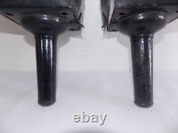 ANTIQUE VINTAGE Pair Coach Carriage Buggy Automobile Candle Lanterns Lamps WOW