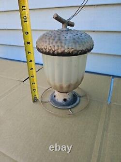 ANTIQUE VINTAGE Very Old Rare BIRD FEEDER Accorn Lantern See Pics Trl7