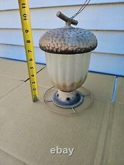 ANTIQUE VINTAGE Very Old Rare BIRD FEEDER Accorn Lantern See Pics Trl7