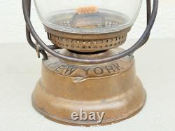 ANTIQUE c1876 DIETZ BOY KEROSENE BRASS SKATER'S LAMP LANTERN