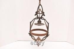 ATQ ART DECO Hanging Lamp Lantern Gothic Spanish Pedant Light Fixture VTG