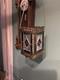 A BEAUTIFUL QUALITY ANTIQUE BRASS & STAINED GLASS HALL LANTERN, circa-1870