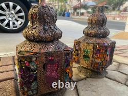 A Rare Monumental vintage Moroccan Lanterns