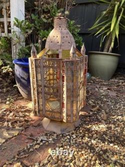 A Vintage Antique Heavy Large Moroccan Lantern 1930's