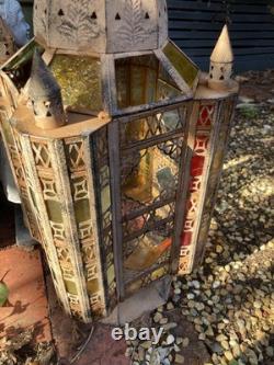 A Vintage Antique Heavy Large Moroccan Lantern 1930's
