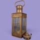 (A) Vintage Nautical Brass Ship Lantern Kerosene Oil Lamp Caged Hanging Lantern