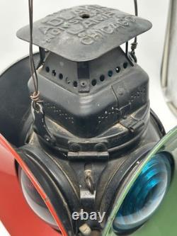 Adlake Antique Railroad Switch Lantern Non-Sweating Lamp, Chicago Not Restored