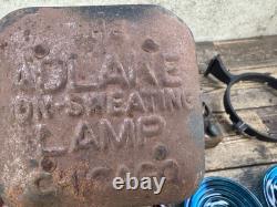 Adlake Vintage Railroad Lamp Lantern Complete Including Bracket Burner, Glass