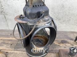 Adlake Vintage Railroad Lamp Lantern Complete Including Bracket Burner, Glass