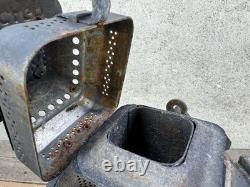 Adlake Vintage Railroad Lamp Lantern Complete Including Bracket Burner, Glass