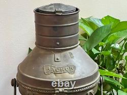 Ahoy! Vintage Anchor Brand Ships Lantern Lamp Great Color! Complete Original