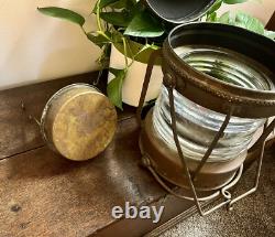 Ahoy! Vintage Anchor Brand Ships Lantern Lamp Great Color! Complete Original