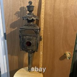 Amazing Beautiful Antique Single Carriage / Hearse Lantern Lamp