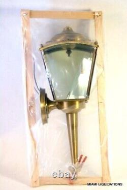 American Lantern 223CL-BEV Wall Sconce Outdoor Antique Brass Vintage