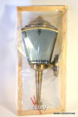 American Lantern 223CL-BEV Wall Sconce Outdoor Antique Brass Vintage