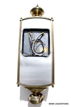 American Lantern 29 Light Fixture Wall Sconce Outdoor Antique Brass Vintage 109