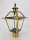 American Lantern Post Light Fixture Antique Brass Base Vintage Pinecone top