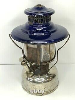 American Ready Lite Lantern Blue Vent Cap Mica Shade Untested