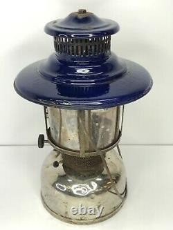 American Ready Lite Lantern Blue Vent Cap Mica Shade Untested