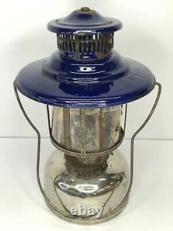 American Ready Lite Lantern Blue Vent Cap Mica Shade Untested