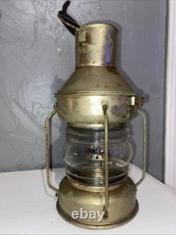 Anchor Oil Vintage Brass Nautical Ship Lantern Boat Light