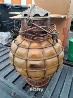 Ankerlicht Bubble Glass Lantern Holland Antique/ Vintage Hanging Nautical Lamp