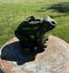 AntiqueFrog Garden Lantern Cast Iron Glass Vintage Stunning