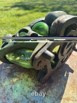 AntiqueFrog Garden Lantern Cast Iron Glass Vintage Stunning