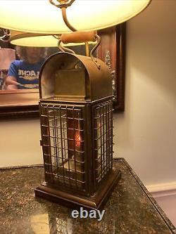 Antique 1800's carriage oil lantern converted to electric table lamp