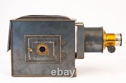 Antique 1800s French Made Magic Lantern Slide Projector with Gas Lamp V17