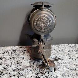 Antique 1899 The Badger Brass Mfg Co. Solar Bicycle/Motorcycle Lamp Lantern
