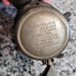 Antique 1899 The Badger Brass Mfg Co. Solar Bicycle/Motorcycle Lamp Lantern