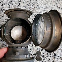 Antique 1899 The Badger Brass Mfg Co. Solar Bicycle/Motorcycle Lamp Lantern