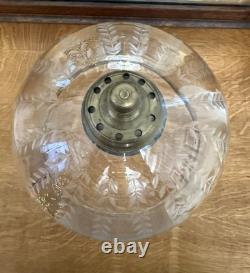 Antique 18th-19th Century Hand Blown, Etched Glass Bell Jar Lantern (Bell Jar)