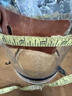 Antique 18th-19th Century Hand Blown, Etched Glass Bell Jar Lantern (Bell Jar)