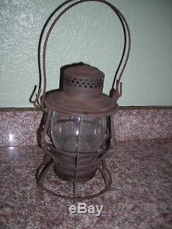 Antique 1902 Pennsylvania Railroad RR PA Lantern Lamp Oil Vintage