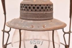 Antique 1906 TL Moore Elgin Raiload Santa Fe Lantern Wooden Handle AT & SF RR
