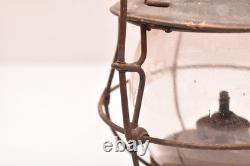 Antique 1906 TL Moore Elgin Raiload Santa Fe Lantern Wooden Handle AT & SF RR