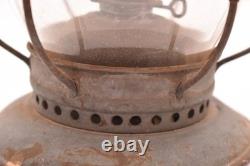Antique 1906 TL Moore Elgin Raiload Santa Fe Lantern Wooden Handle AT & SF RR
