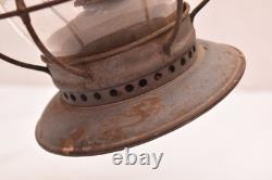 Antique 1906 TL Moore Elgin Raiload Santa Fe Lantern Wooden Handle AT & SF RR