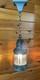 Antique 1910s 20s Nautical Lantern Hanging Ceiling Light Lantern Brass Tin Vtg