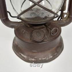 Antique 1910s Dietz Little Wizard Kerosene Hurricane Lantern Made In USA Signed