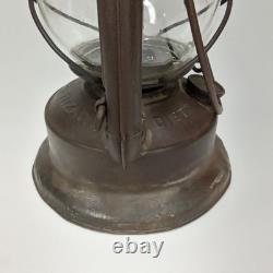 Antique 1910s Dietz Little Wizard Kerosene Hurricane Lantern Made In USA Signed